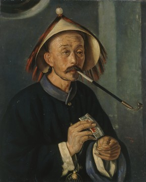 Китаец, курящий трубку