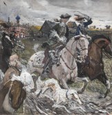 Петр II и цесаревна Елизавета на псовой охоте