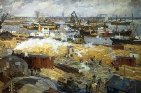 Ленинградский порт. Лесоэкспортная механизированная гавань