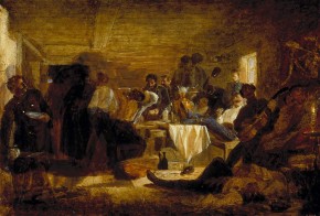 Офицеры на бивуаке в Нежине