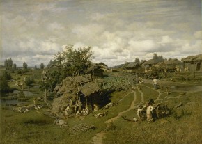 Полдень в деревне (деревня Желны Калужской губернии Мосальского (Масальского) уезда)