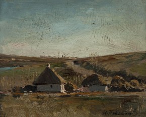 Пейзаж с двумя хатками