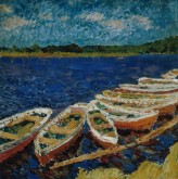 Лодки на реке Москве