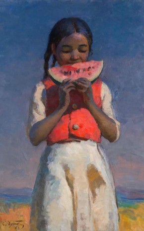 Девочка с арбузом