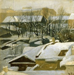 Городские крыши зимой