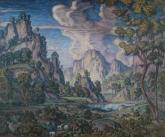 Классический пейзаж (Сумерки в долине)