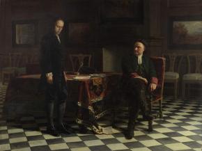 Петр I допрашивает царевича Алексея в Петергофе