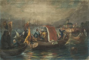 Благочестие государя. Перенесение святых мощей благоверного князя Александра Невского из Владимира в Невский монастырь / Перенесение мощей святого Александра Невского в Санкт-Петербург (30 августа 1724)