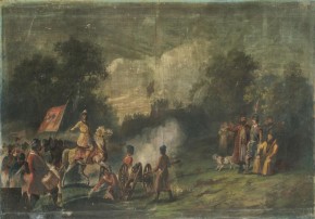 Зачатки новой армии / Петр с потешными у крепостцы Пресбург