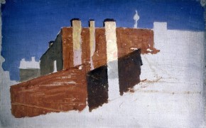 Вид из окна квартиры А. И. Куинджи в Петербурге на углу 6-й линии и Малого проспекта Васильевского острова