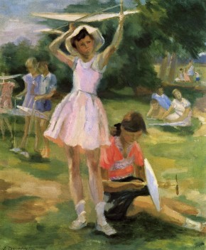 Девочка-планеристка (Девочка с авиамоделями)