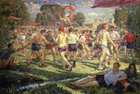 Физкультурные игры на стадионе