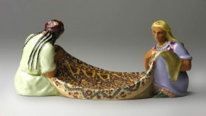 Лоток письменного прибора «Обсуждение Сталинской конституции в колхозе Узбекистана»