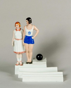 Чернильница с крышкой «Физкультурницы»