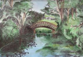 Коржева Мария,13 лет,Китайский мостик в парке Монрепо, Выборг.Преподаватель Я.Г.Сигиневич 